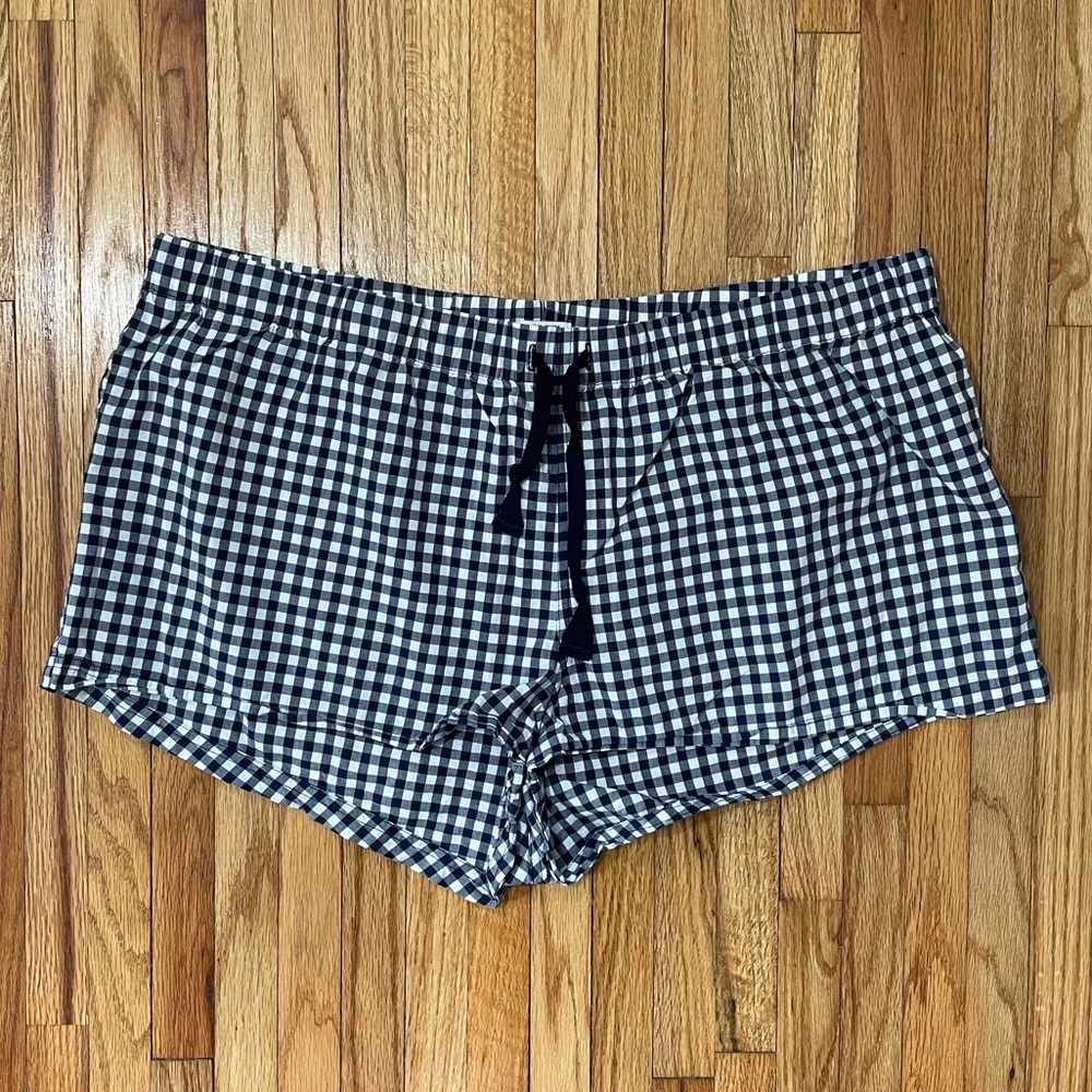 J CREW Navy Gingham Shorts